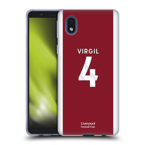 Liverpool Football Club 2023/24 Players Home Kit Virgil van Dijk Soft Gel Case for Samsung Galaxy A01 Core (2020)
