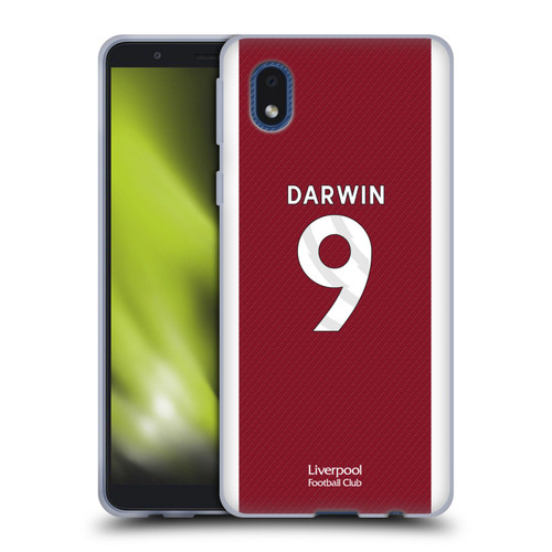 Liverpool Football Club 2023/24 Players Home Kit Darwin Núñez Soft Gel Case for Samsung Galaxy A01 Core (2020)
