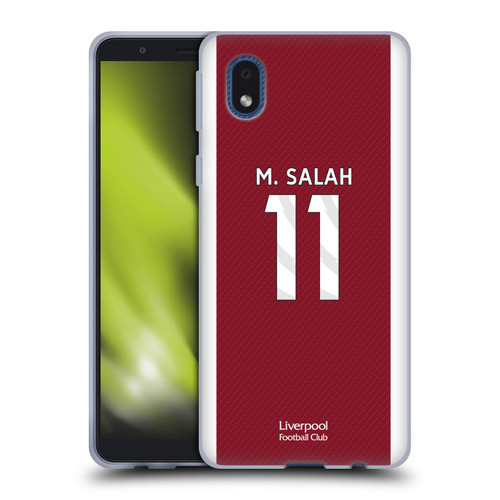 Liverpool Football Club 2023/24 Players Home Kit Mohamed Salah Soft Gel Case for Samsung Galaxy A01 Core (2020)