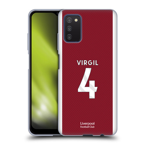 Liverpool Football Club 2023/24 Players Home Kit Virgil van Dijk Soft Gel Case for Samsung Galaxy A03s (2021)