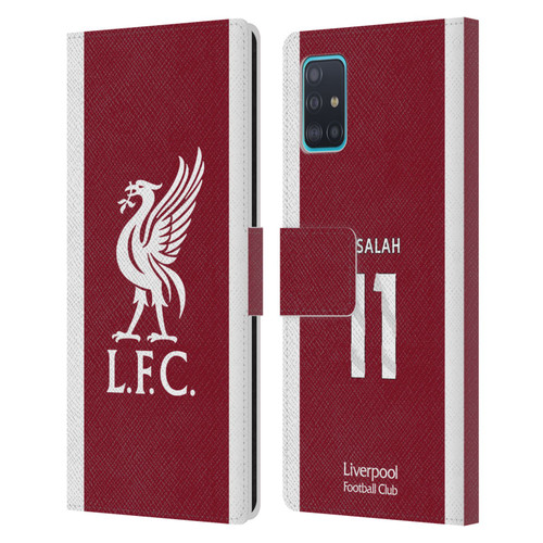 Liverpool Football Club 2023/24 Players Home Kit Mohamed Salah Leather Book Wallet Case Cover For Samsung Galaxy A51 (2019)