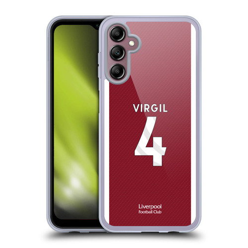 Liverpool Football Club 2023/24 Players Home Kit Virgil van Dijk Soft Gel Case for Samsung Galaxy A14 5G