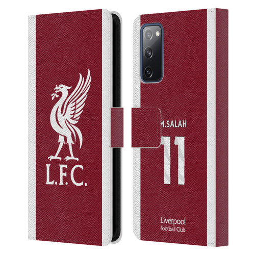 Liverpool Football Club 2023/24 Players Home Kit Mohamed Salah Leather Book Wallet Case Cover For Samsung Galaxy S20 FE / 5G