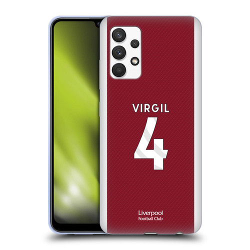 Liverpool Football Club 2023/24 Players Home Kit Virgil van Dijk Soft Gel Case for Samsung Galaxy A32 (2021)