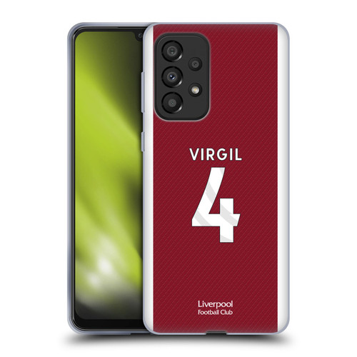 Liverpool Football Club 2023/24 Players Home Kit Virgil van Dijk Soft Gel Case for Samsung Galaxy A33 5G (2022)