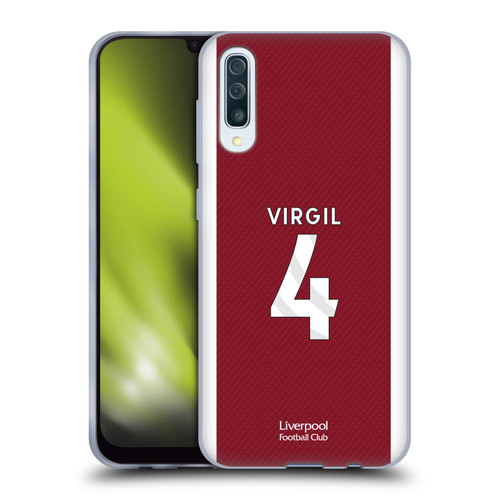 Liverpool Football Club 2023/24 Players Home Kit Virgil van Dijk Soft Gel Case for Samsung Galaxy A50/A30s (2019)