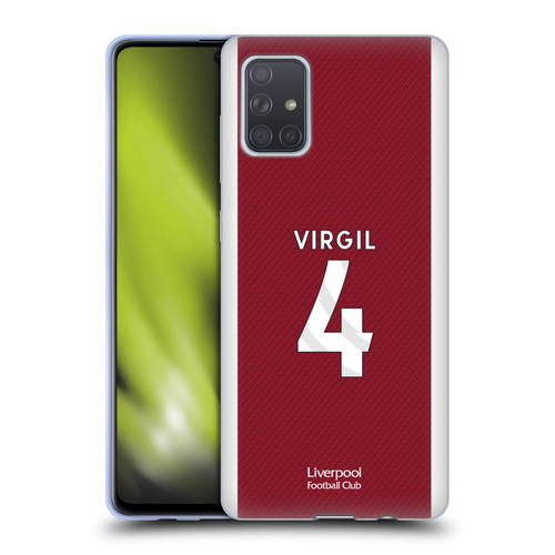 Liverpool Football Club 2023/24 Players Home Kit Virgil van Dijk Soft Gel Case for Samsung Galaxy A71 (2019)