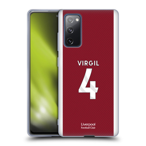 Liverpool Football Club 2023/24 Players Home Kit Virgil van Dijk Soft Gel Case for Samsung Galaxy S20 FE / 5G
