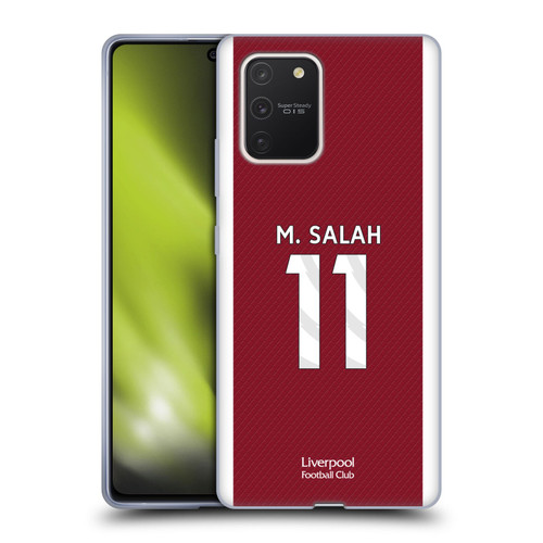 Liverpool Football Club 2023/24 Players Home Kit Mohamed Salah Soft Gel Case for Samsung Galaxy S10 Lite