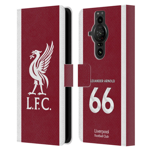 Liverpool Football Club 2023/24 Players Home Kit Trent Alexander-Arnold Leather Book Wallet Case Cover For Sony Xperia Pro-I