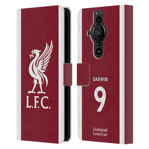 Liverpool Football Club 2023/24 Players Home Kit Darwin Núñez Leather Book Wallet Case Cover For Sony Xperia Pro-I
