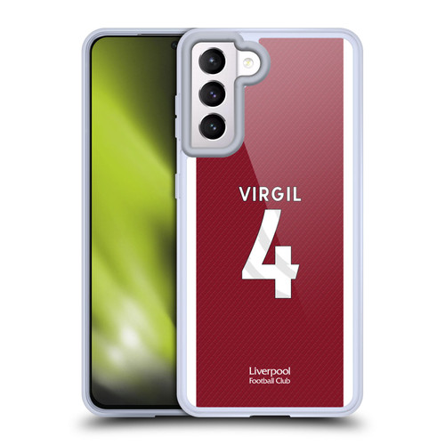 Liverpool Football Club 2023/24 Players Home Kit Virgil van Dijk Soft Gel Case for Samsung Galaxy S21 5G