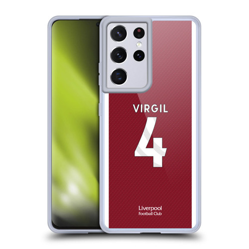 Liverpool Football Club 2023/24 Players Home Kit Virgil van Dijk Soft Gel Case for Samsung Galaxy S21 Ultra 5G