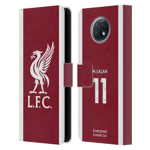 Liverpool Football Club 2023/24 Players Home Kit Mohamed Salah Leather Book Wallet Case Cover For Xiaomi Redmi Note 9T 5G