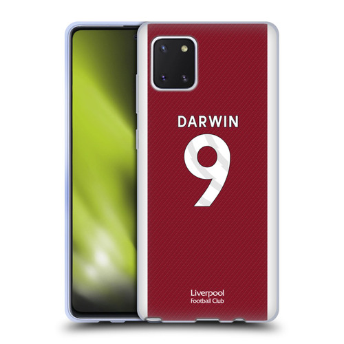 Liverpool Football Club 2023/24 Players Home Kit Darwin Núñez Soft Gel Case for Samsung Galaxy Note10 Lite