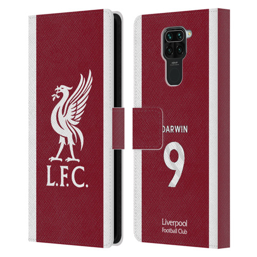 Liverpool Football Club 2023/24 Players Home Kit Darwin Núñez Leather Book Wallet Case Cover For Xiaomi Redmi Note 9 / Redmi 10X 4G