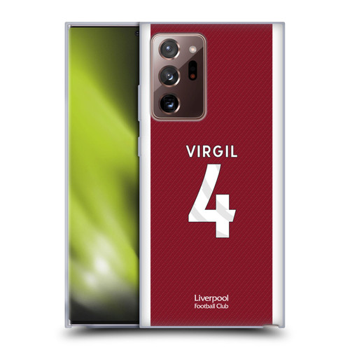 Liverpool Football Club 2023/24 Players Home Kit Virgil van Dijk Soft Gel Case for Samsung Galaxy Note20 Ultra / 5G