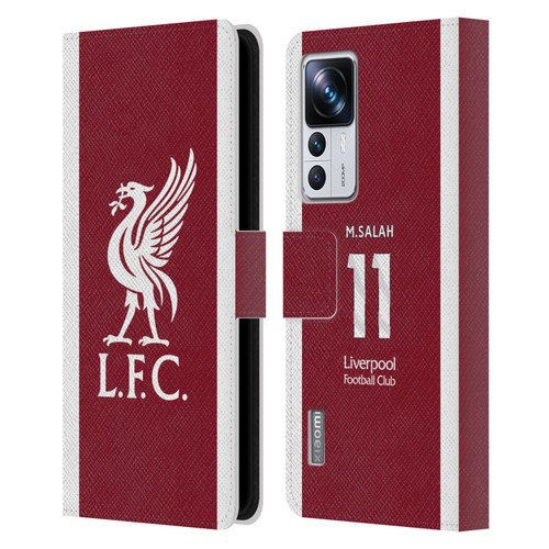 Liverpool Football Club 2023/24 Players Home Kit Mohamed Salah Leather Book Wallet Case Cover For Xiaomi 12T Pro
