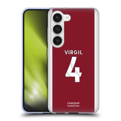 Liverpool Football Club 2023/24 Players Home Kit Virgil van Dijk Soft Gel Case for Samsung Galaxy S23 5G