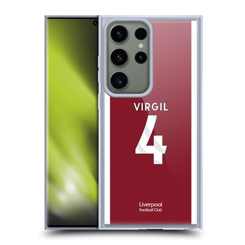 Liverpool Football Club 2023/24 Players Home Kit Virgil van Dijk Soft Gel Case for Samsung Galaxy S23 Ultra 5G