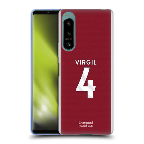 Liverpool Football Club 2023/24 Players Home Kit Virgil van Dijk Soft Gel Case for Sony Xperia 5 IV