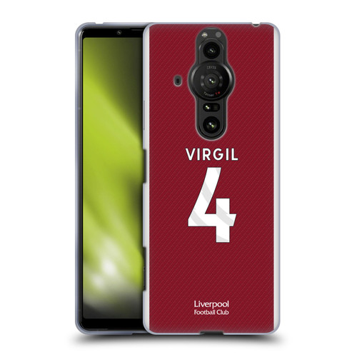 Liverpool Football Club 2023/24 Players Home Kit Virgil van Dijk Soft Gel Case for Sony Xperia Pro-I
