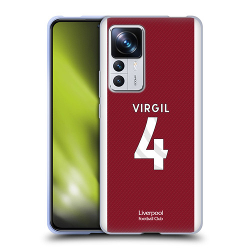 Liverpool Football Club 2023/24 Players Home Kit Virgil van Dijk Soft Gel Case for Xiaomi 12T Pro