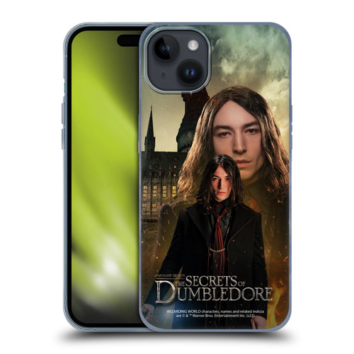 Fantastic Beasts: Secrets of Dumbledore Character Art Credence Barebone Soft Gel Case for Apple iPhone 15 Plus