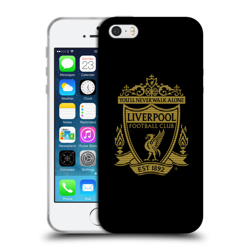 Liverpool Football Club Crest 2 Black 2 Soft Gel Case for Apple iPhone 5 / 5s / iPhone SE 2016