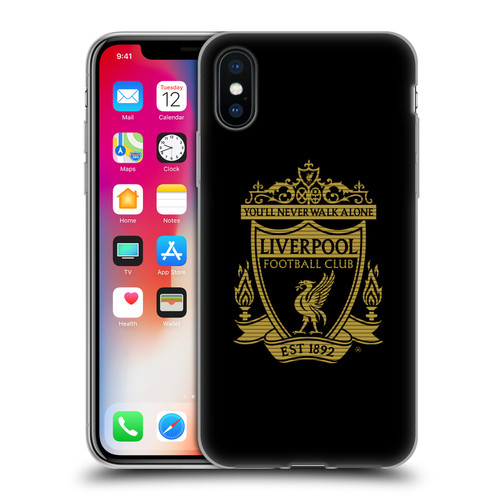 Liverpool Football Club Crest 2 Black 2 Soft Gel Case for Apple iPhone X / iPhone XS