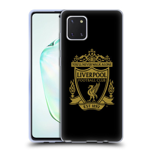 Liverpool Football Club Crest 2 Black 2 Soft Gel Case for Samsung Galaxy Note10 Lite