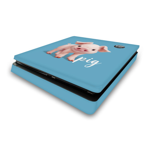 Animal Club International Faces Pig Vinyl Sticker Skin Decal Cover for Sony PS4 Slim Console