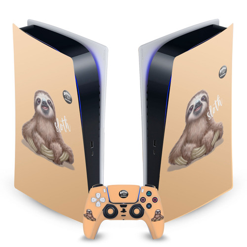 Animal Club International Faces Sloth Vinyl Sticker Skin Decal Cover for Sony PS5 Digital Edition Bundle