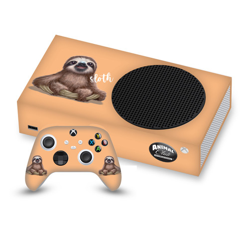 Animal Club International Faces Sloth Vinyl Sticker Skin Decal Cover for Microsoft Series S Console & Controller