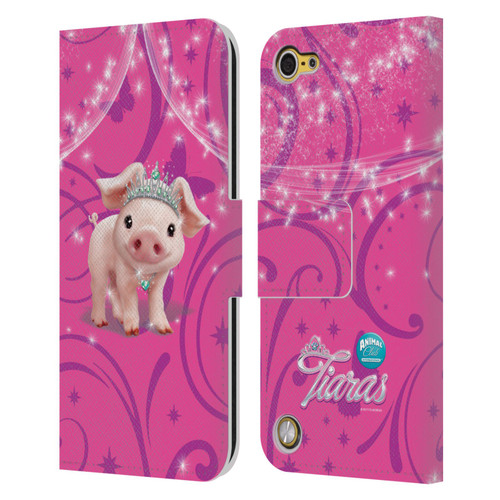 Animal Club International Pet Royalties Pig Leather Book Wallet Case Cover For Apple iPod Touch 5G 5th Gen