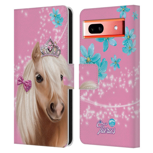 Animal Club International Royal Faces Horse Leather Book Wallet Case Cover For Google Pixel 7a