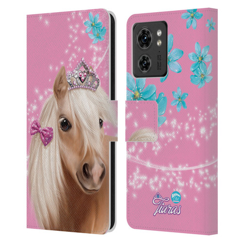 Animal Club International Royal Faces Horse Leather Book Wallet Case Cover For Motorola Moto Edge 40