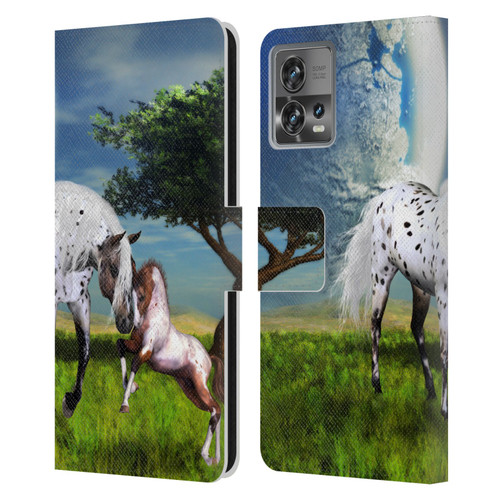 Simone Gatterwe Horses Love Forever Leather Book Wallet Case Cover For Motorola Moto Edge 30 Fusion