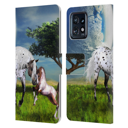 Simone Gatterwe Horses Love Forever Leather Book Wallet Case Cover For Motorola Moto Edge 40 Pro