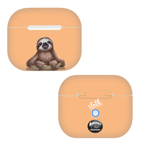 Animal Club International Faces Sloth Vinyl Sticker Skin Decal Cover for Apple AirPods 3 3rd Gen Charging Case