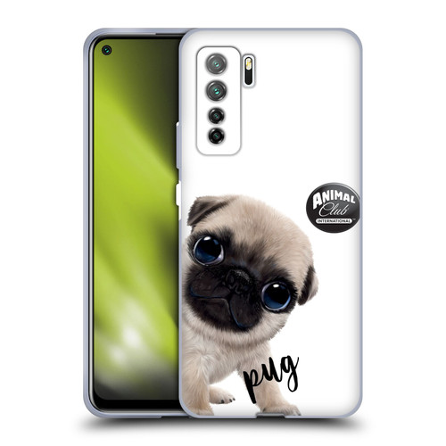 Animal Club International Faces Pug Soft Gel Case for Huawei Nova 7 SE/P40 Lite 5G