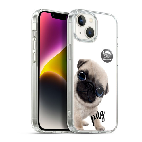 Animal Club International Faces Pug Soft Gel Case for Apple iPhone 14