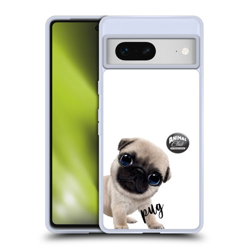 Animal Club International Faces Pug Soft Gel Case for Google Pixel 7