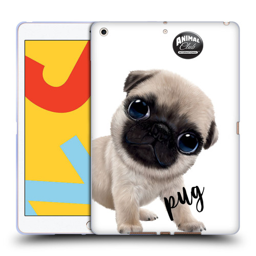 Animal Club International Faces Pug Soft Gel Case for Apple iPad 10.2 2019/2020/2021