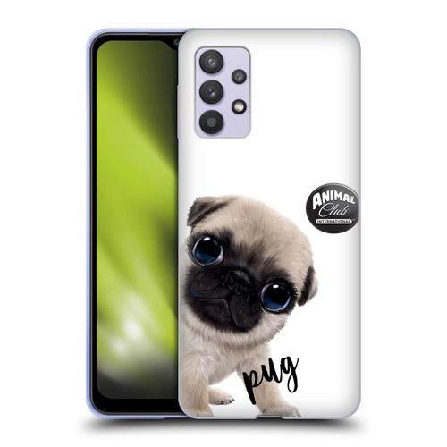 Animal Club International Faces Pug Soft Gel Case for Samsung Galaxy A32 5G / M32 5G (2021)