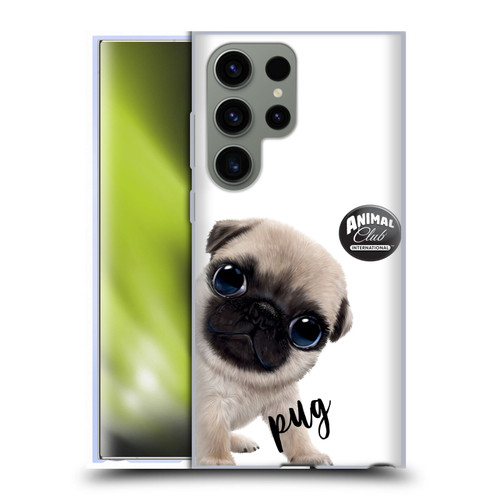Animal Club International Faces Pug Soft Gel Case for Samsung Galaxy S23 Ultra 5G
