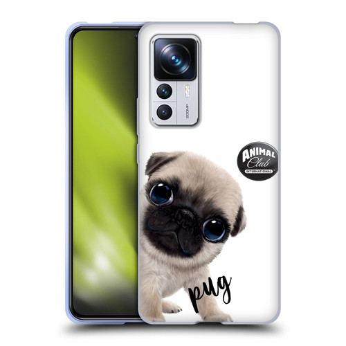 Animal Club International Faces Pug Soft Gel Case for Xiaomi 12T Pro