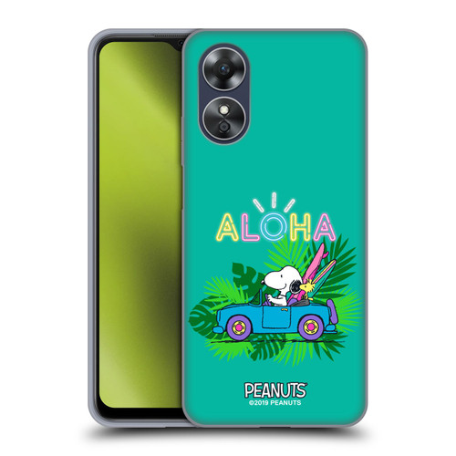 Peanuts Snoopy Aloha Disco Tropical Surf Soft Gel Case for OPPO A17