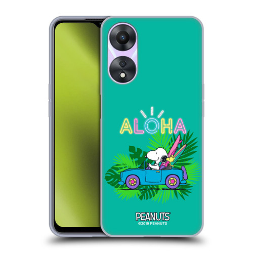 Peanuts Snoopy Aloha Disco Tropical Surf Soft Gel Case for OPPO A78 4G