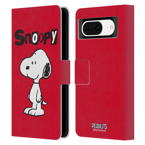 Peanuts Characters Snoopy Leather Book Wallet Case Cover For Google Pixel 8